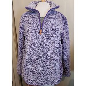 O4 Victory Outfitters warm purple sherpa 1/4 zip Jacket